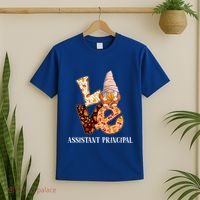 Assistant Principal Love Autumn Fall Gnome For Teachers Great Gift T-Shirt thumb 2