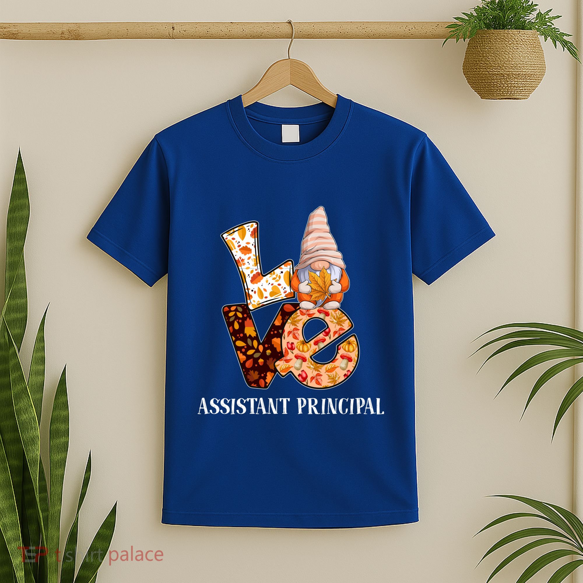 Assistant Principal Love Autumn Fall Gnome For Teachers Great Gift T-Shirt