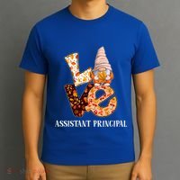 Assistant Principal Love Autumn Fall Gnome For Teachers Great Gift T-Shirt thumb 3