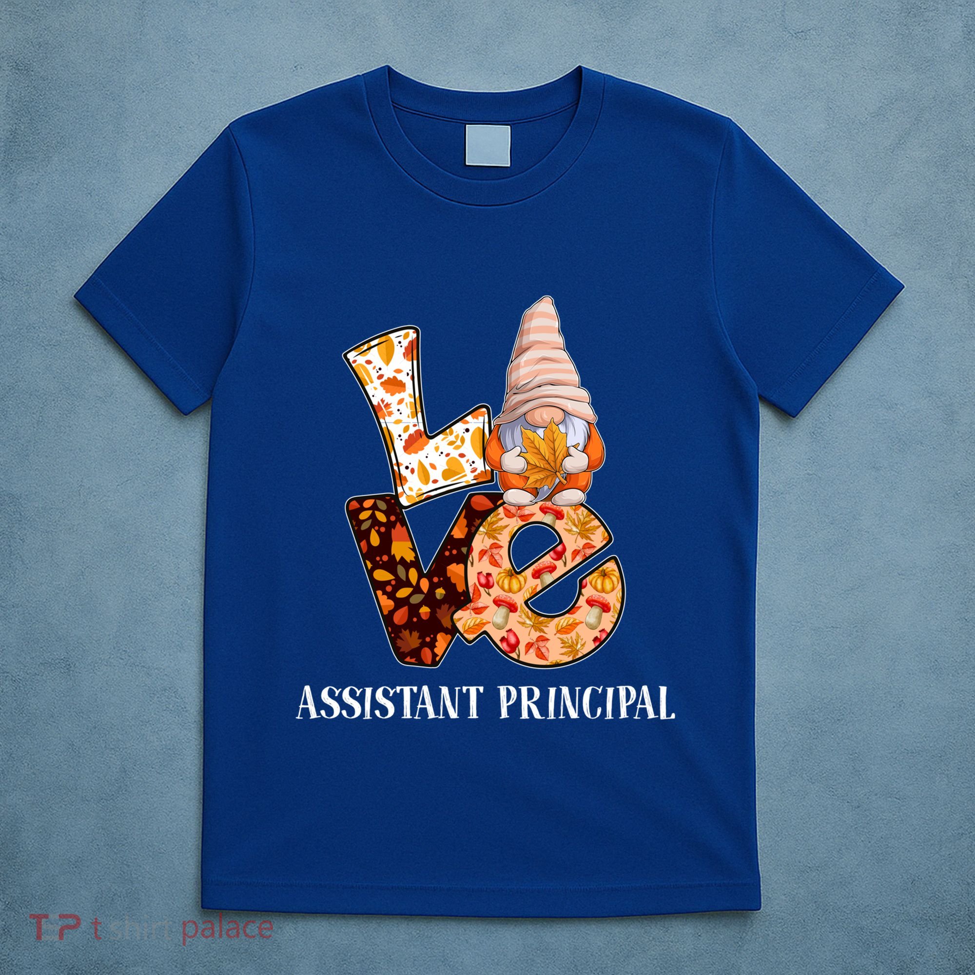 Assistant Principal Love Autumn Fall Gnome For Teachers Great Gift T-Shirt