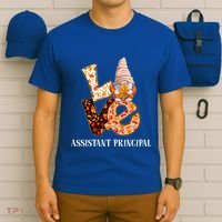Assistant Principal Love Autumn Fall Gnome For Teachers Great Gift T-Shirt thumb 6