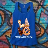 Assistant Principal Love Autumn Fall Gnome For Teachers Great Gift Women's Tank Top thumb 3