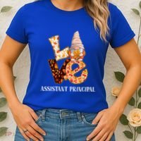 Assistant Principal Love Autumn Fall Gnome For Teachers Great Gift Women's T-Shirt thumb 2