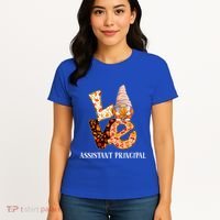Assistant Principal Love Autumn Fall Gnome For Teachers Great Gift Women's T-Shirt thumb 4