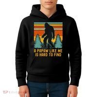 A Papaw Like Me Is Hard To Find Bigfoot Grandpa Kids Hoodie thumb 4
