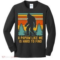 A Papaw Like Me Is Hard To Find Bigfoot Grandpa Kids Long Sleeve Shirt thumb 0