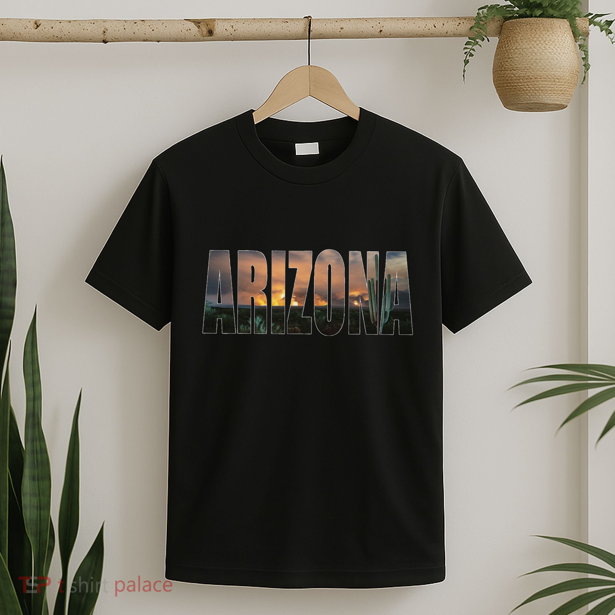Arizona Photo Landscape Cactus Dessert Mountains Nature T-Shirt