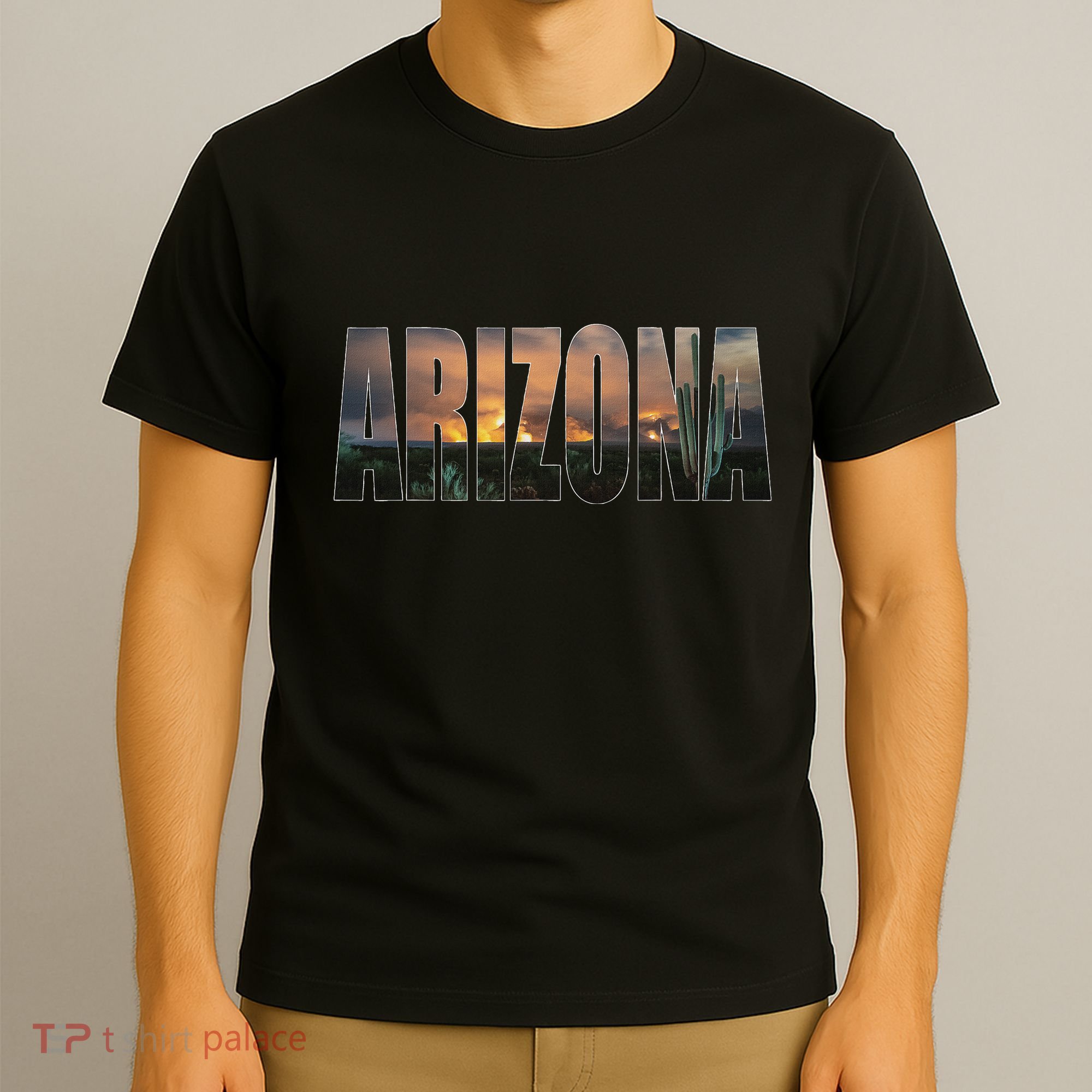Arizona Photo Landscape Cactus Dessert Mountains Nature T-Shirt
