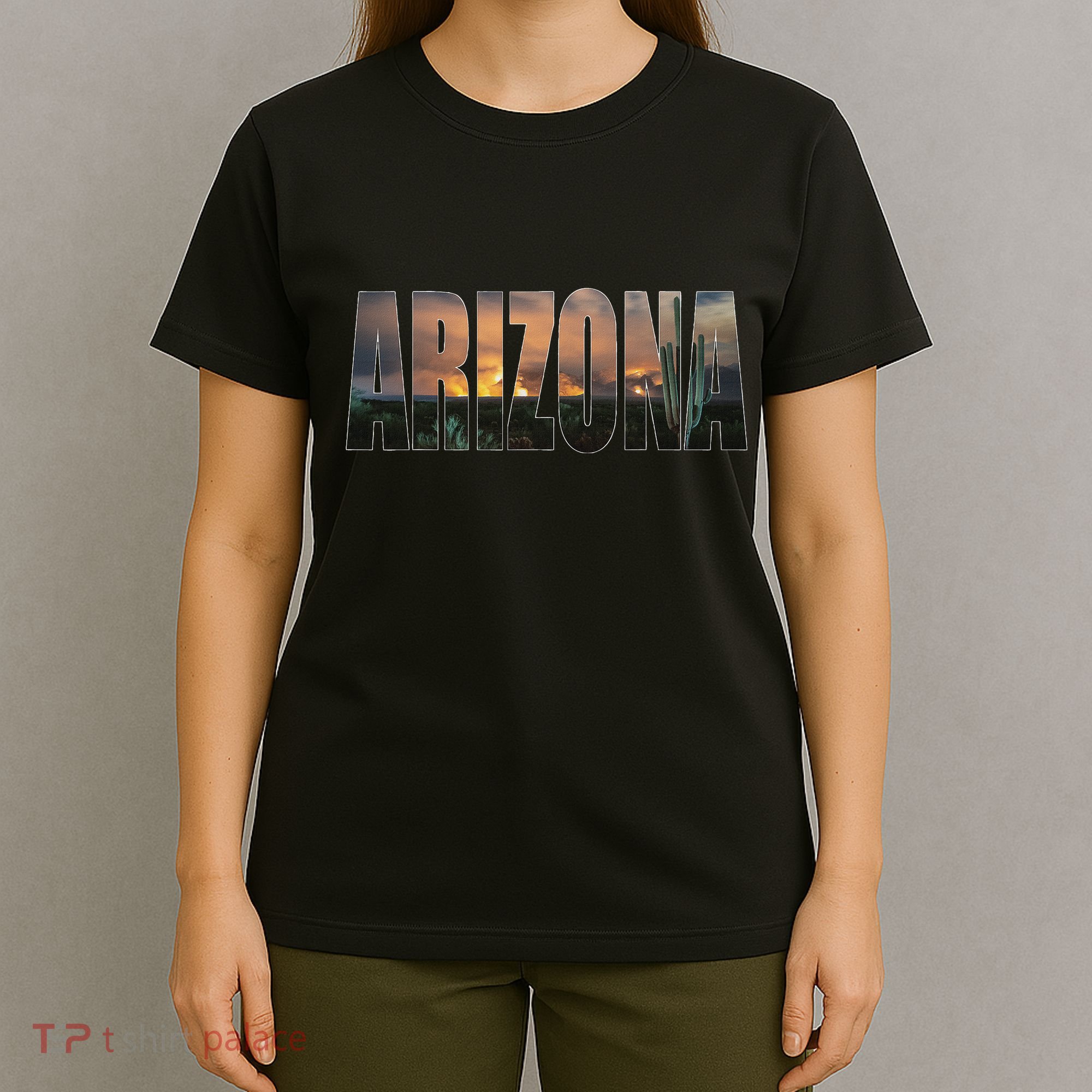 Arizona Photo Landscape Cactus Dessert Mountains Nature T-Shirt