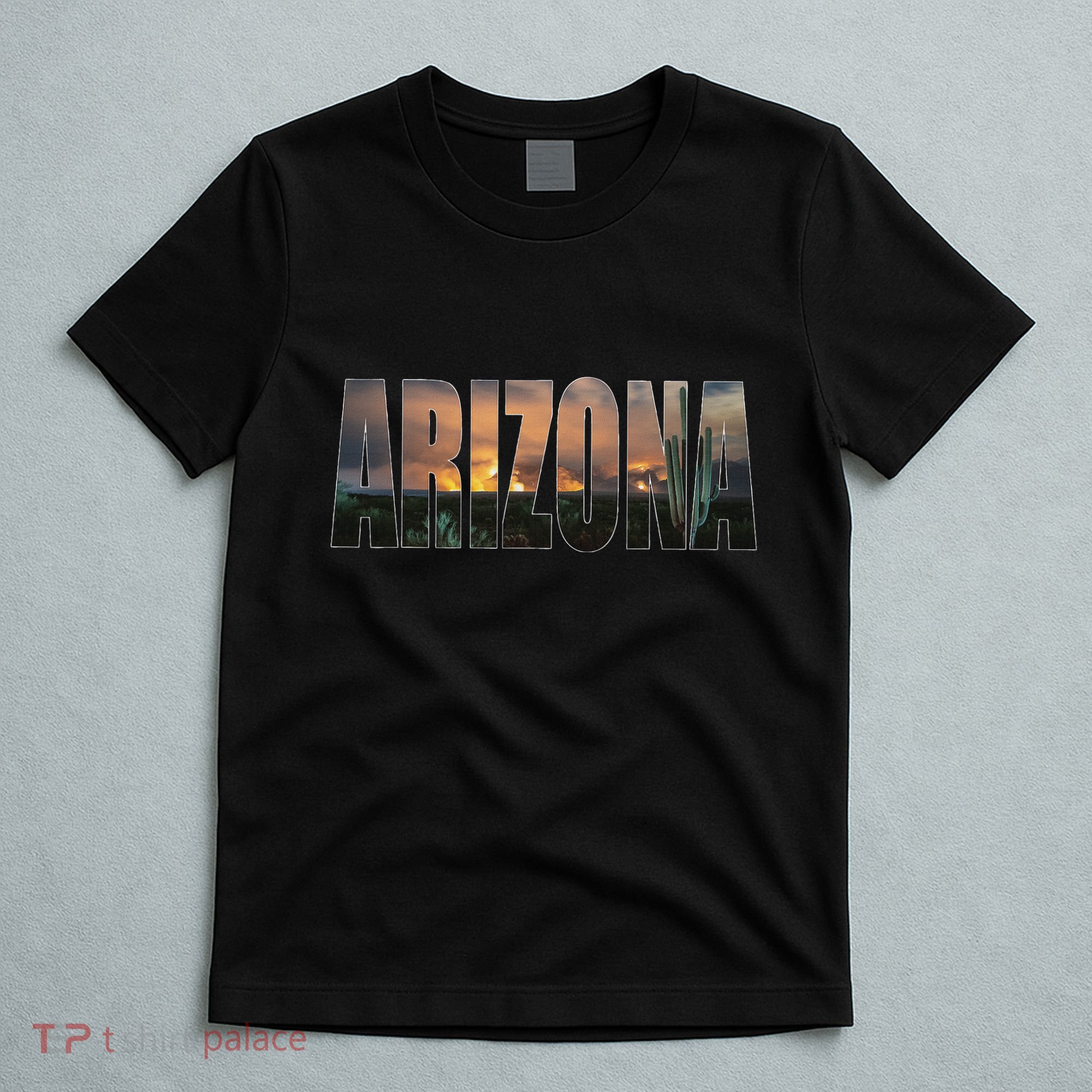 Arizona Photo Landscape Cactus Dessert Mountains Nature T-Shirt