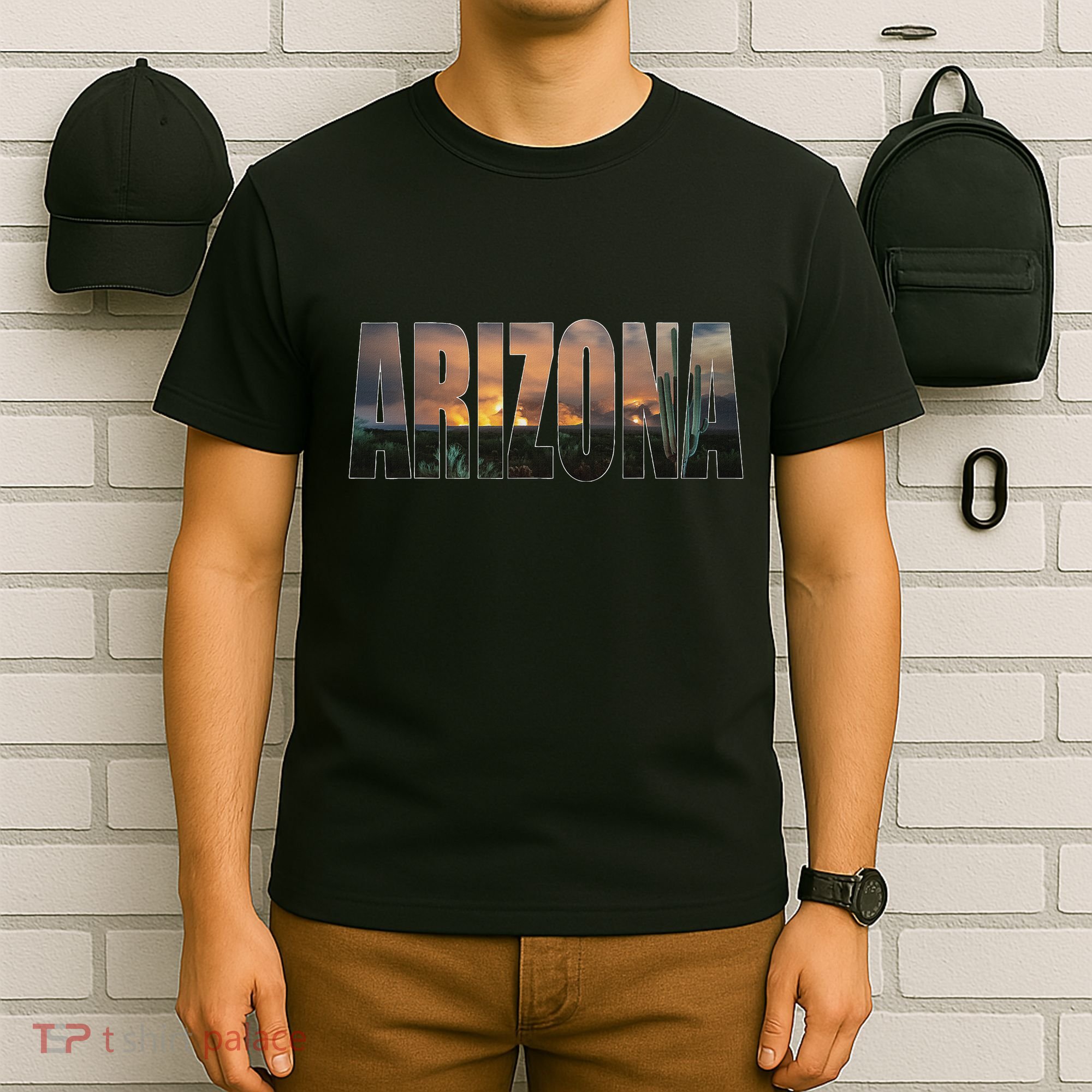 Arizona Photo Landscape Cactus Dessert Mountains Nature T-Shirt