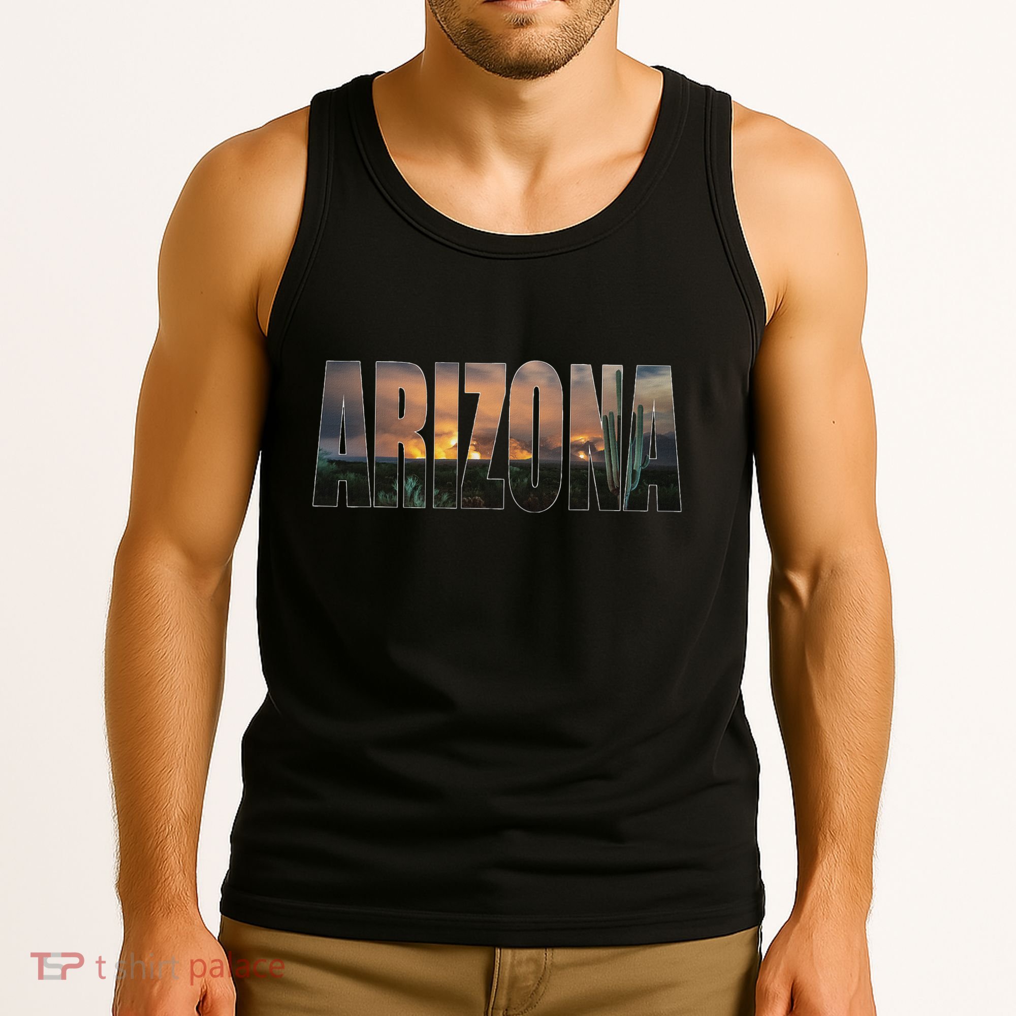 Arizona Photo Landscape Cactus Dessert Mountains Nature Tank Top