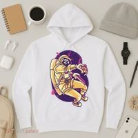 Astronaut Pizza Lover Hoodie thumb 3