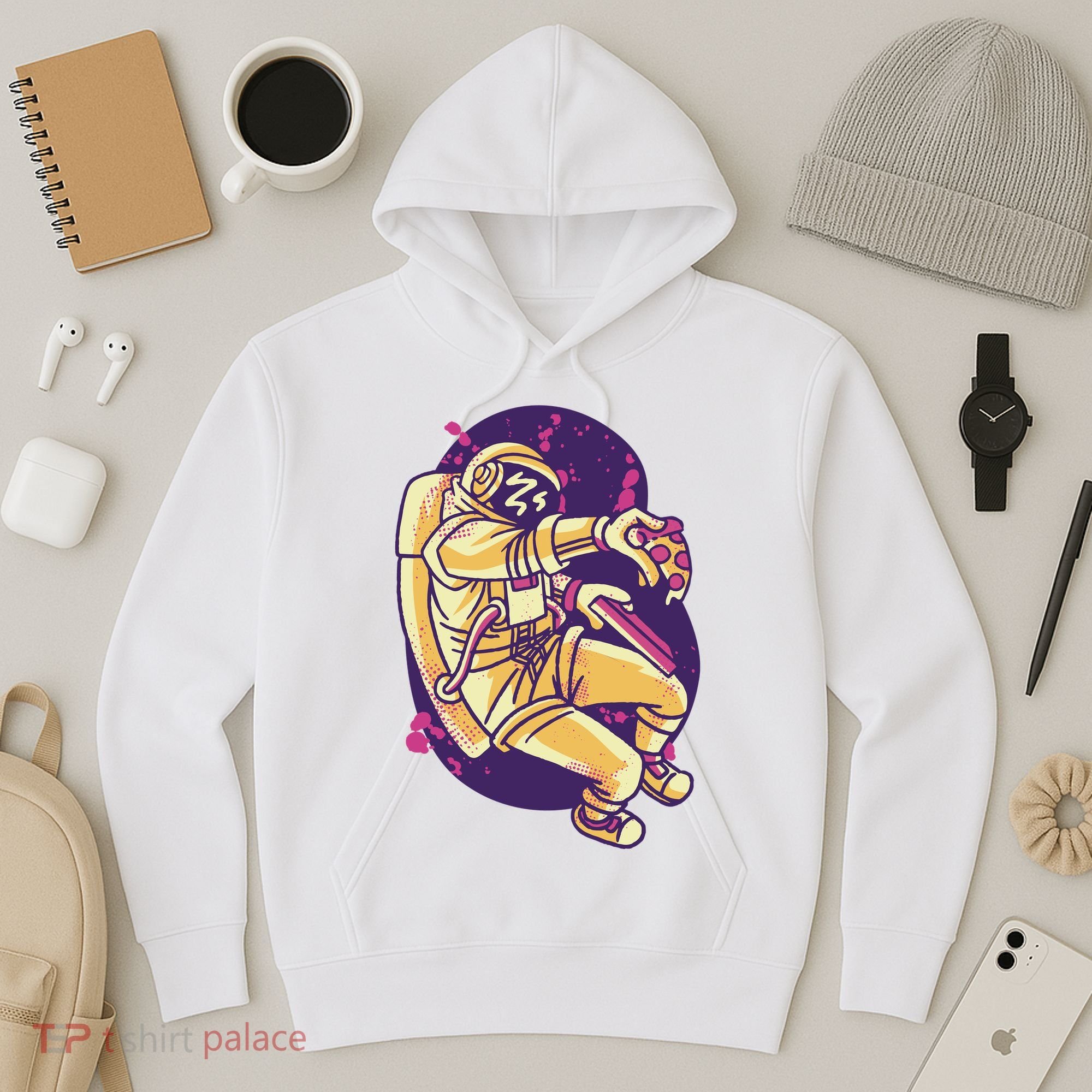 Astronaut Pizza Lover Hoodie