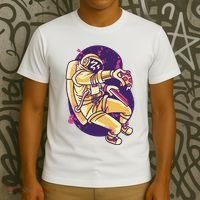 Astronaut Pizza Lover T-Shirt thumb 3