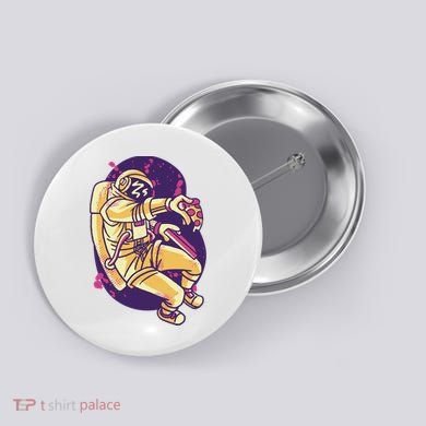 Astronaut Pizza Lover Button