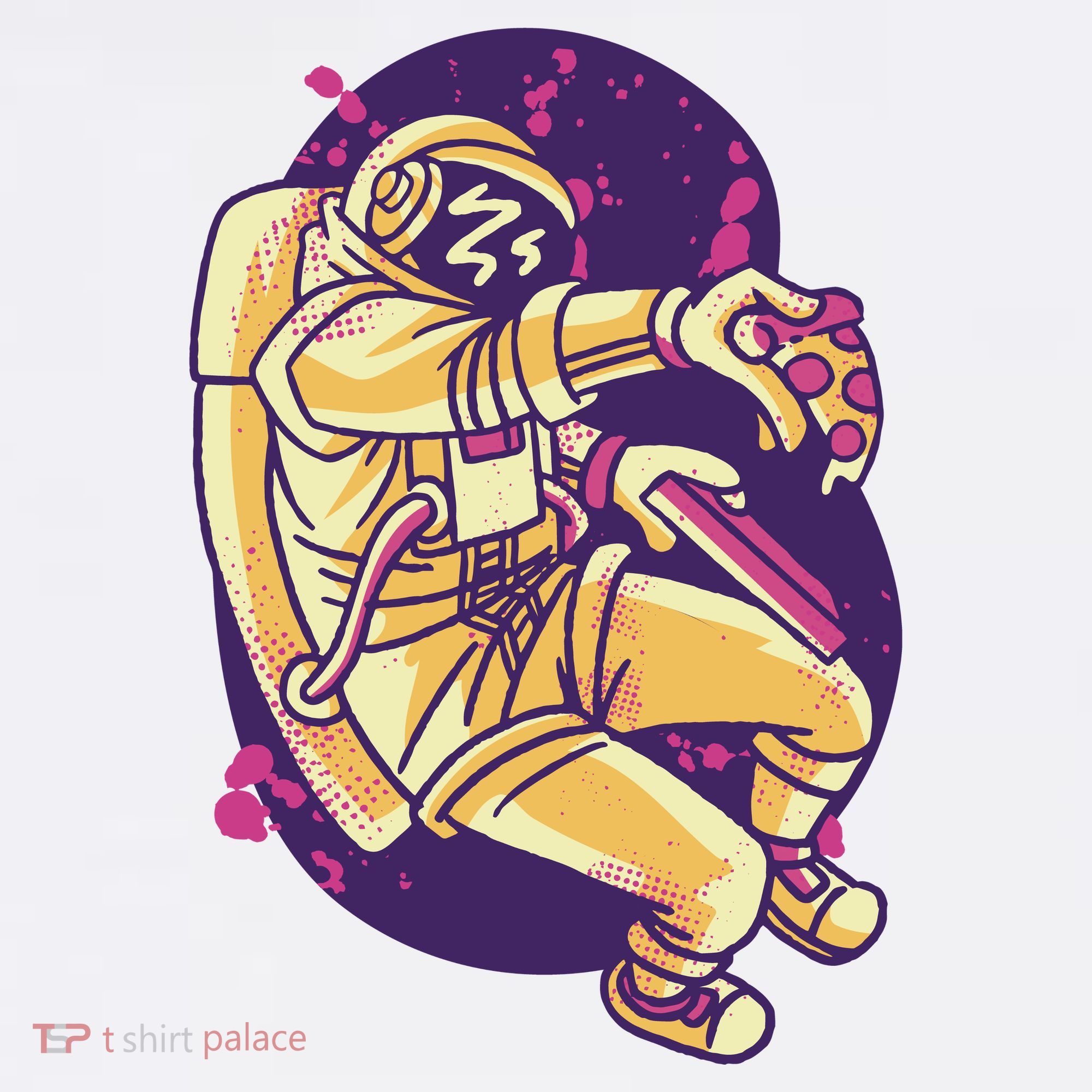 Astronaut Pizza Lover Pajama Set