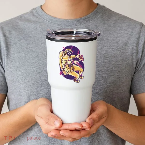 Astronaut Pizza Lover Tumbler