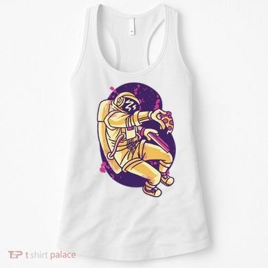 Astronaut Pizza Lover Women's Tank Top