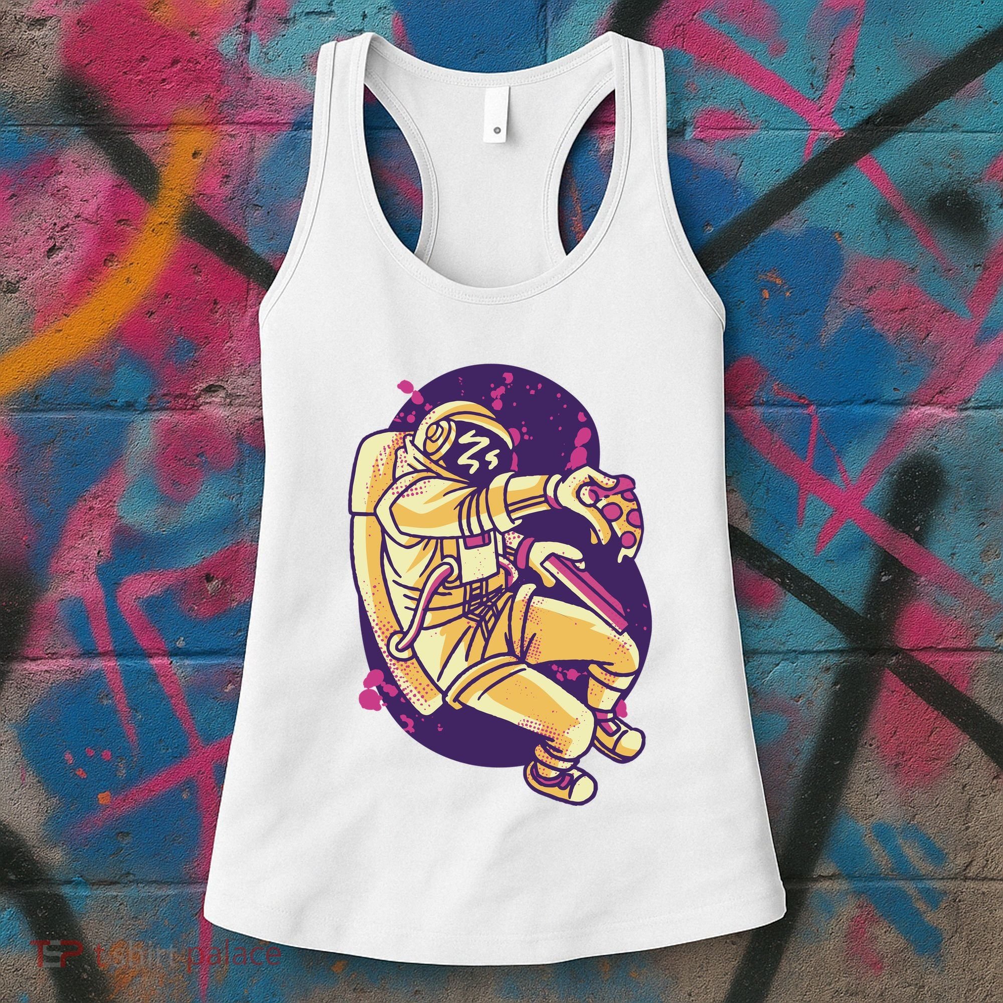 Astronaut Pizza Lover Women's Tank Top