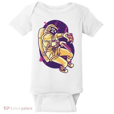 Astronaut Pizza Lover Baby Bodysuit
