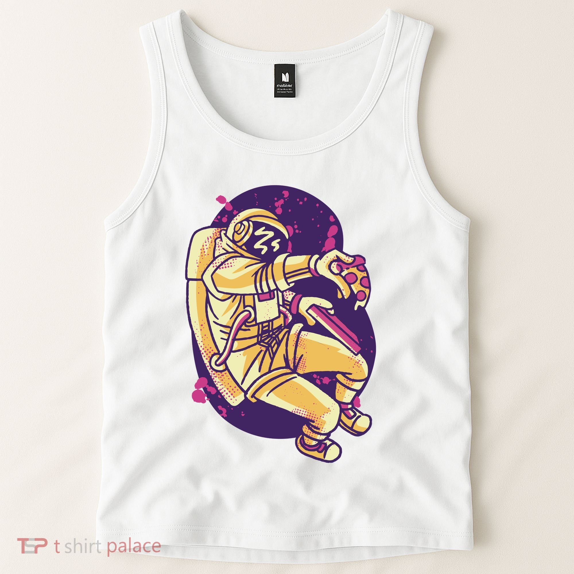 Astronaut Pizza Lover Tank Top