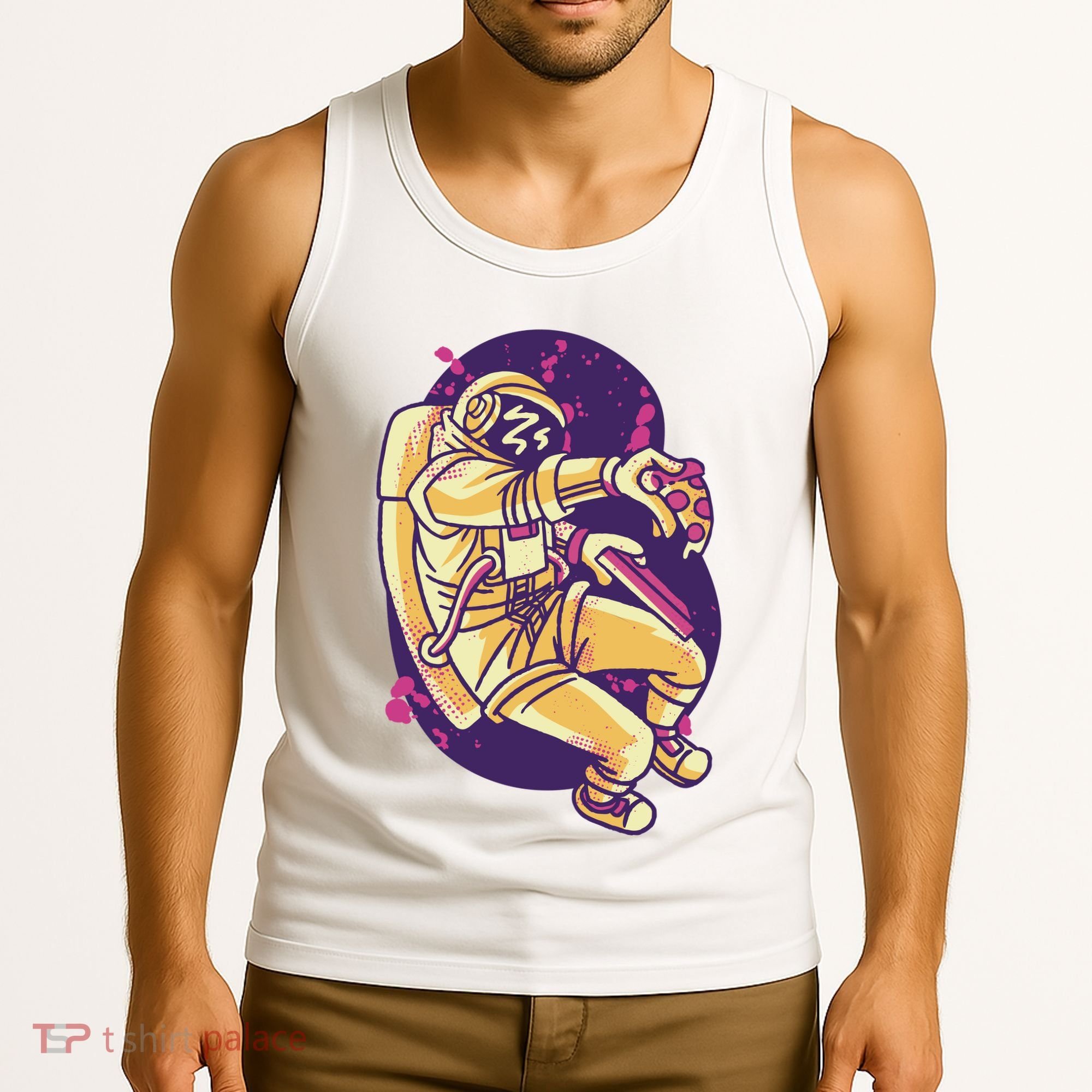 Astronaut Pizza Lover Tank Top