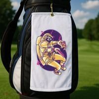Astronaut Pizza Lover Golf Towel thumb 2