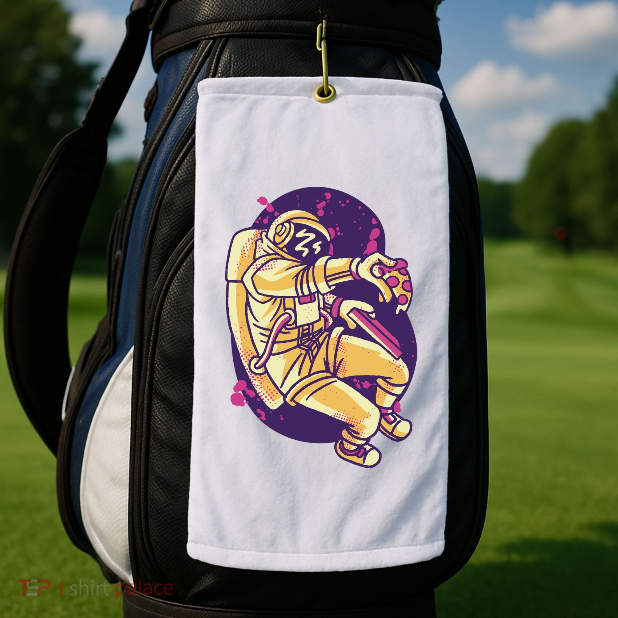 Astronaut Pizza Lover Golf Towel
