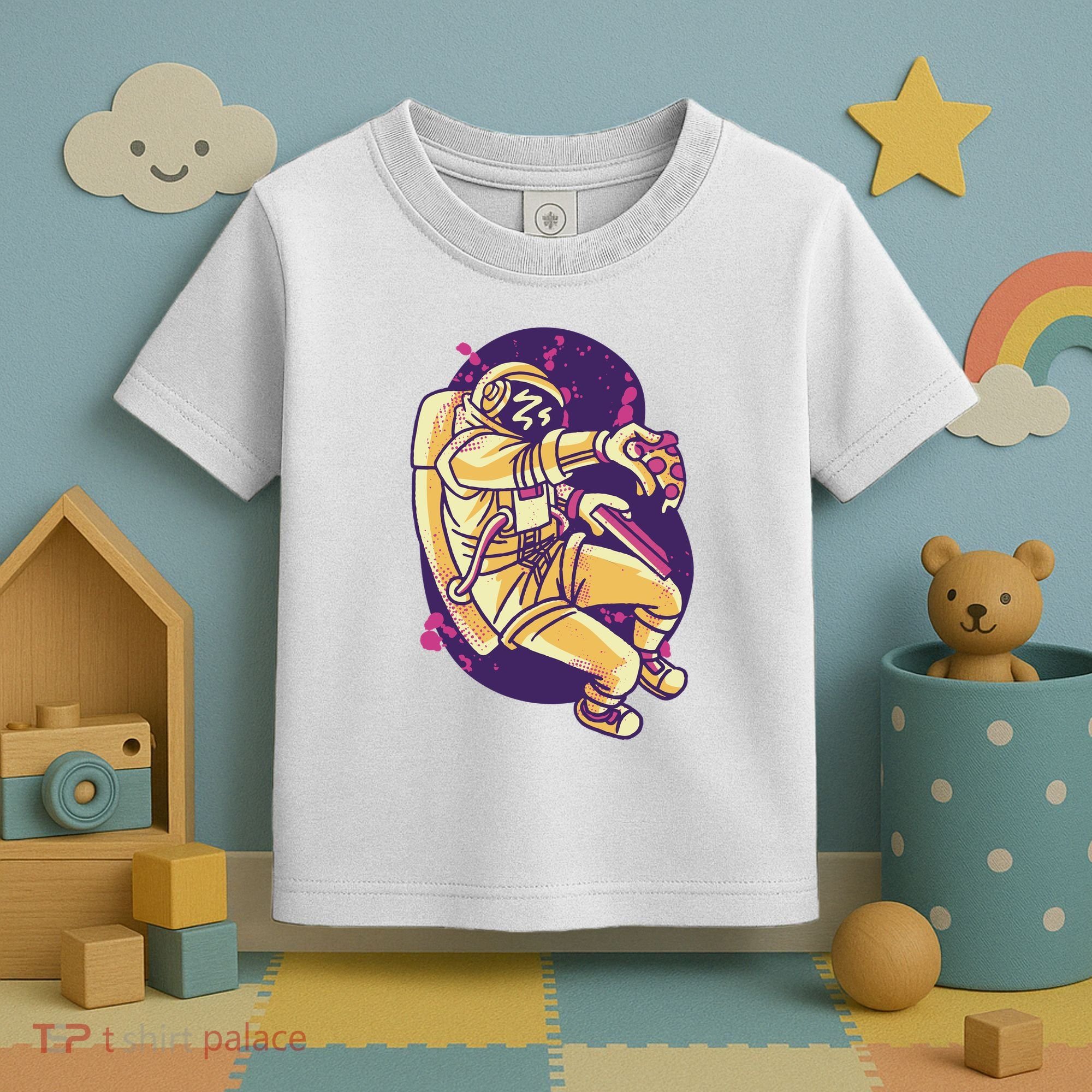 Astronaut Pizza Lover Toddler T-Shirt