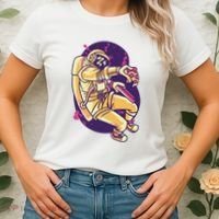 Astronaut Pizza Lover Women's T-Shirt thumb 2