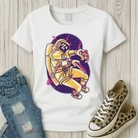 Astronaut Pizza Lover Women's T-Shirt thumb 3