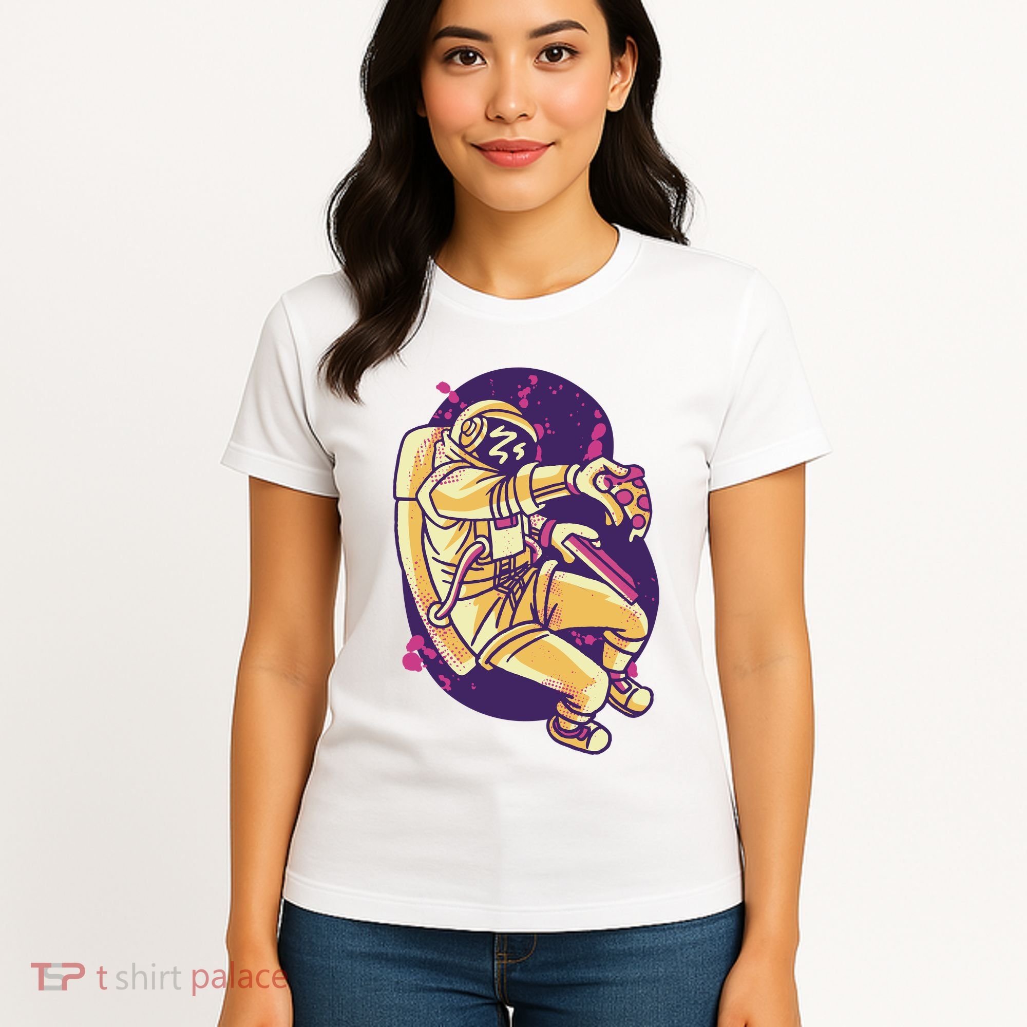 Astronaut Pizza Lover Women's T-Shirt