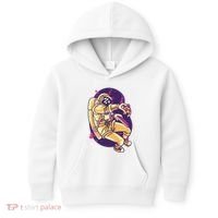 Astronaut Pizza Lover Kids Hoodie thumb 0
