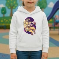 Astronaut Pizza Lover Kids Hoodie thumb 3