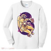 Astronaut Pizza Lover Kids Long Sleeve Shirt thumb 0