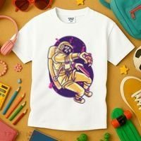 Astronaut Pizza Lover Kids T-Shirt thumb 3