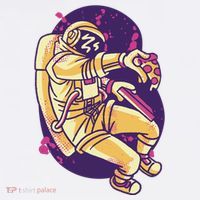 Astronaut Pizza Lover Kids T-Shirt thumb 4