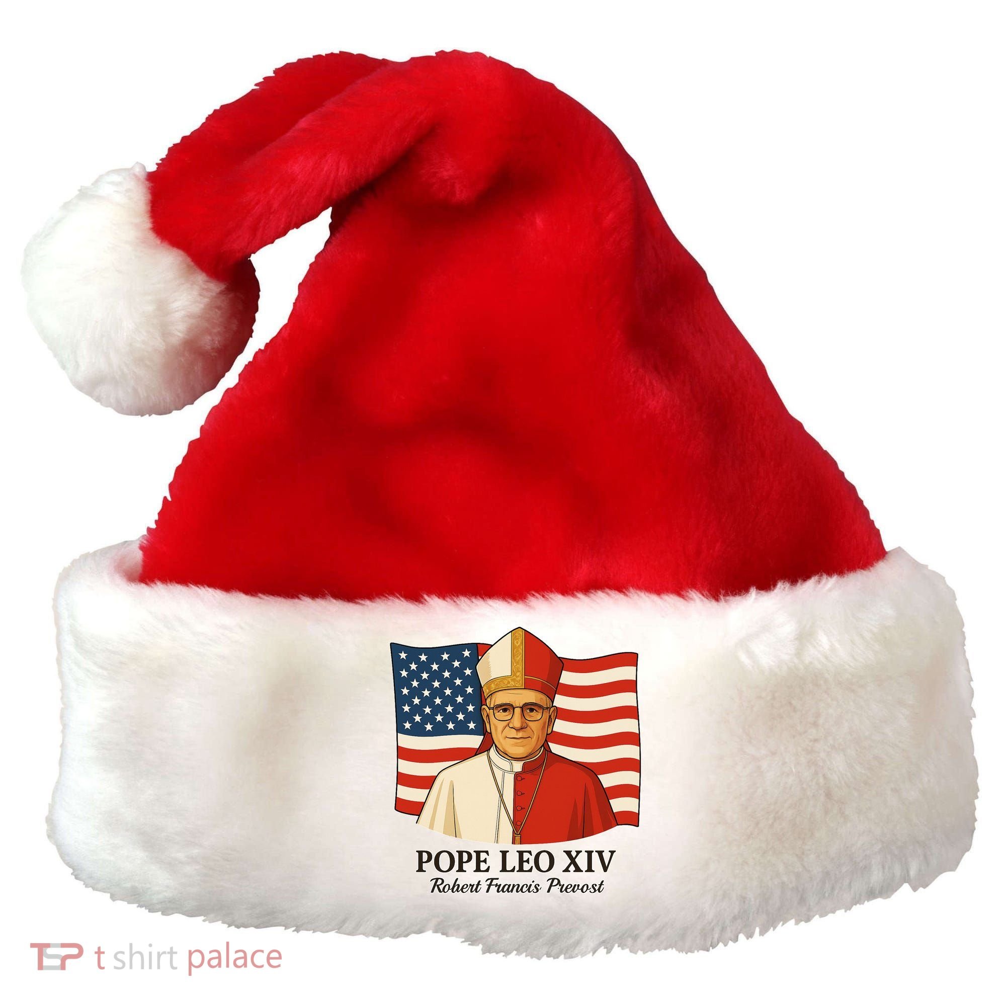 American Pope Leo XIV May 8th 2025 Robert Francis Prevost Santa Hat