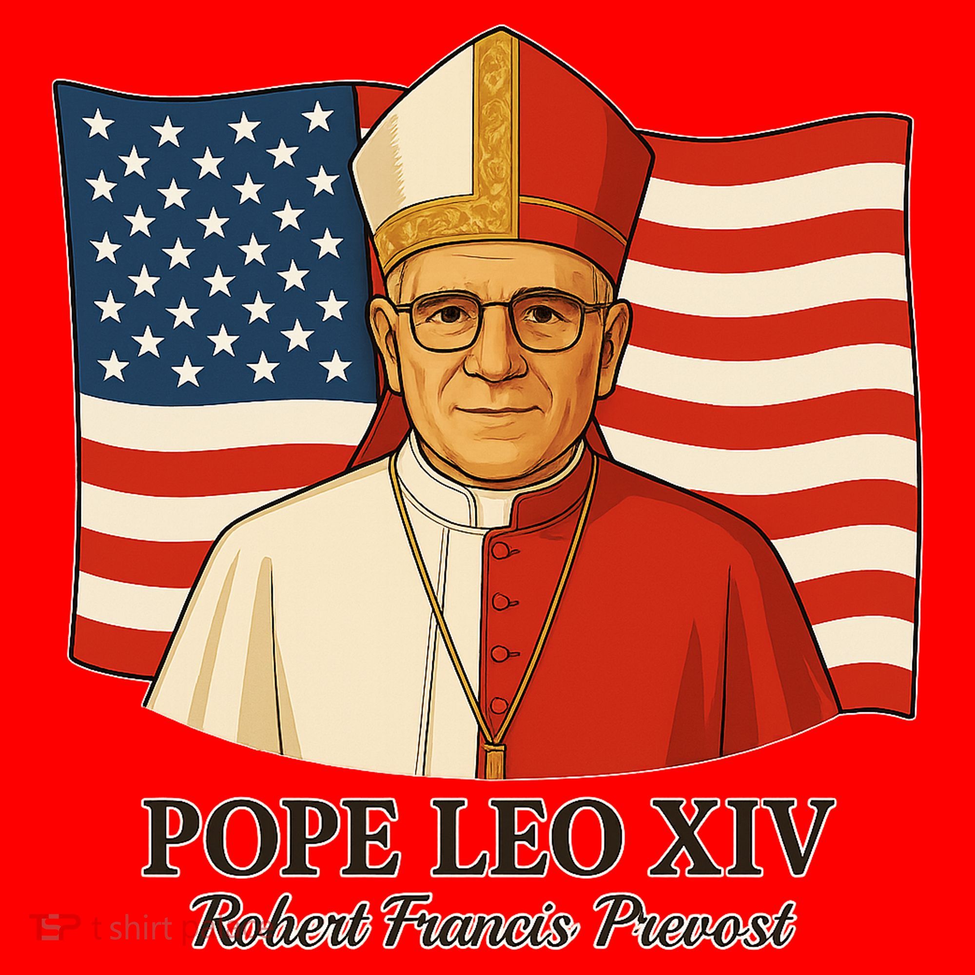 American Pope Leo XIV May 8th 2025 Robert Francis Prevost Santa Hat