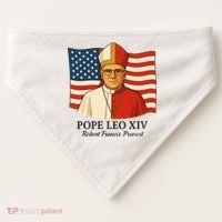 American Pope Leo XIV May 8th 2025 Robert Francis Prevost USA-Made Doggie Bandana thumb 0