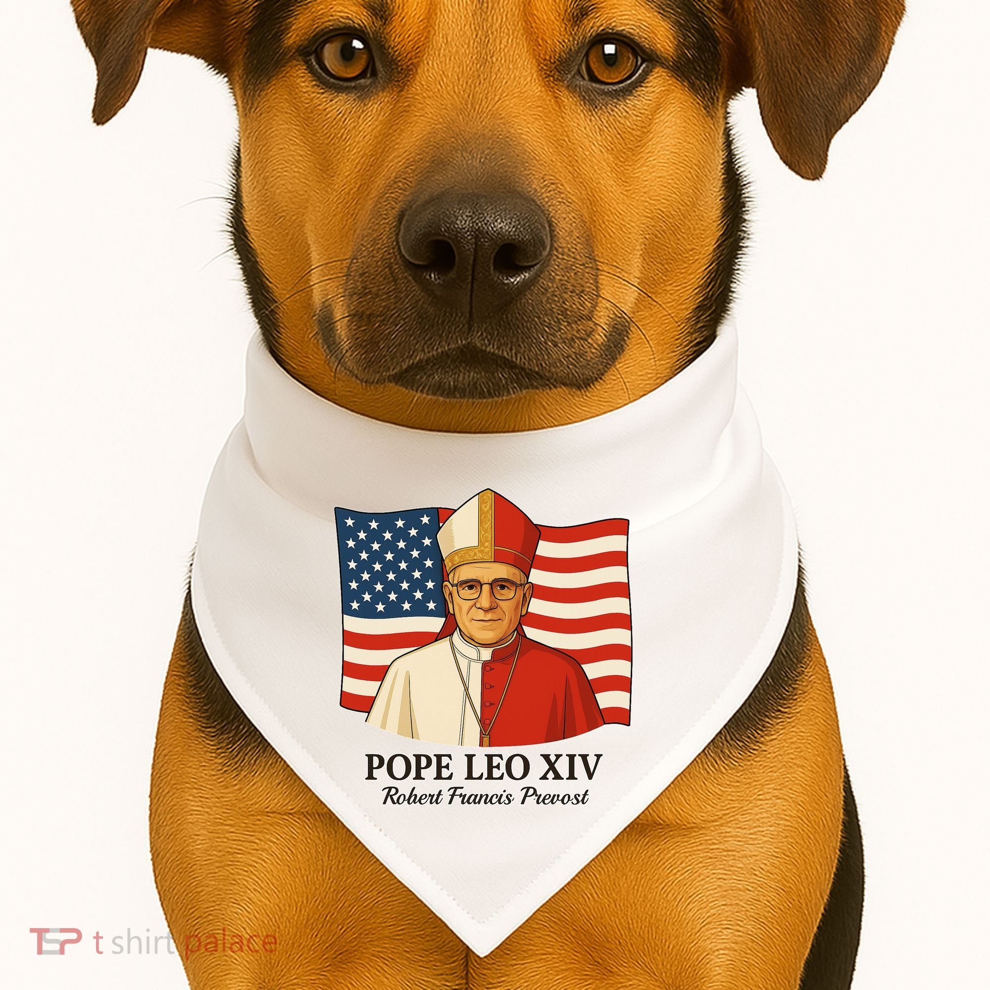 American Pope Leo XIV May 8th 2025 Robert Francis Prevost USA-Made Doggie Bandana