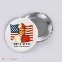American Pope Leo XIV May 8th 2025 Robert Francis Prevost Button thumb 0