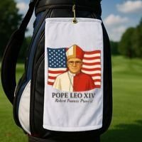 American Pope Leo XIV May 8th 2025 Robert Francis Prevost Golf Towel thumb 2