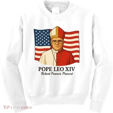 American Pope Leo XIV May 8th 2025 Robert Francis Prevost Kids Sweatshirt