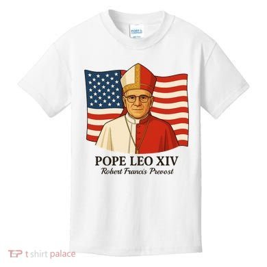 American Pope Leo XIV May 8th 2025 Robert Francis Prevost Kids T-Shirt