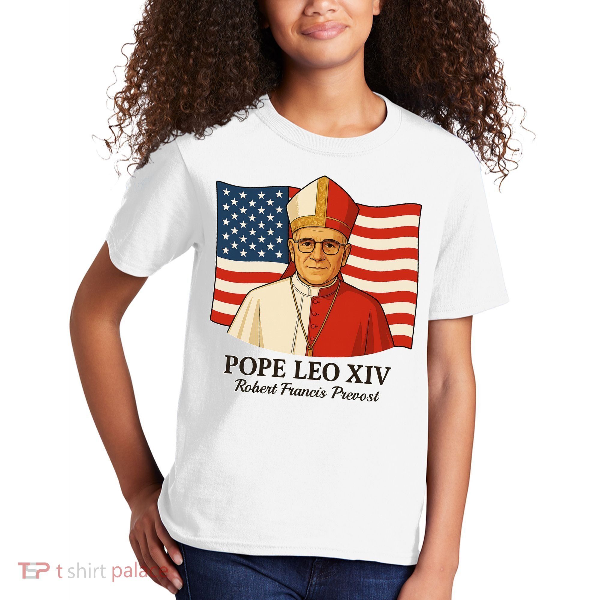 American Pope Leo XIV May 8th 2025 Robert Francis Prevost Kids T-Shirt