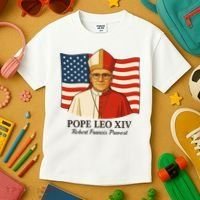 American Pope Leo XIV May 8th 2025 Robert Francis Prevost Kids T-Shirt thumb 3
