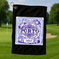 Azulejo Porto Lisbon Azulejos Lisboa Golf Towel thumb 1