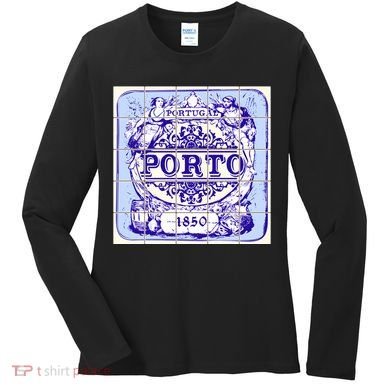 Azulejo Porto Lisbon Azulejos Lisboa Women's Long Sleeve Shirt